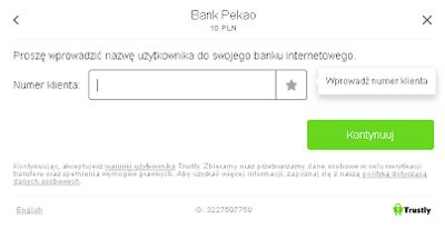 trustly for example Bank Pekao